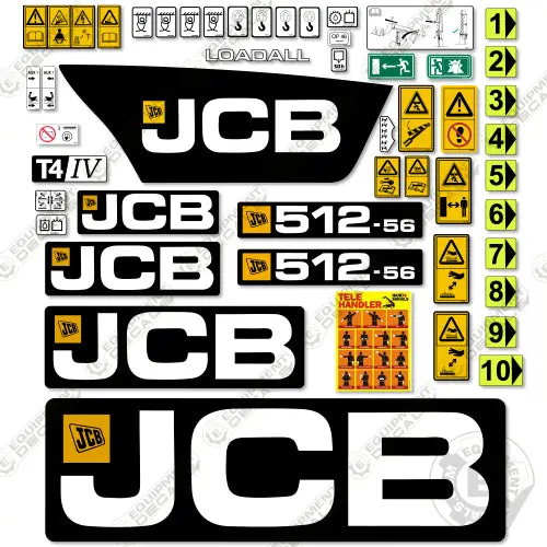 Fits Jcb 512-56 Decal Kit (Tier 4) Telehandler 1