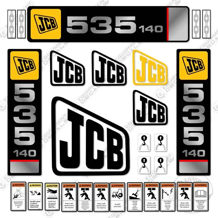 Fits Jcb 535-140 Decal Kit Forklift 1