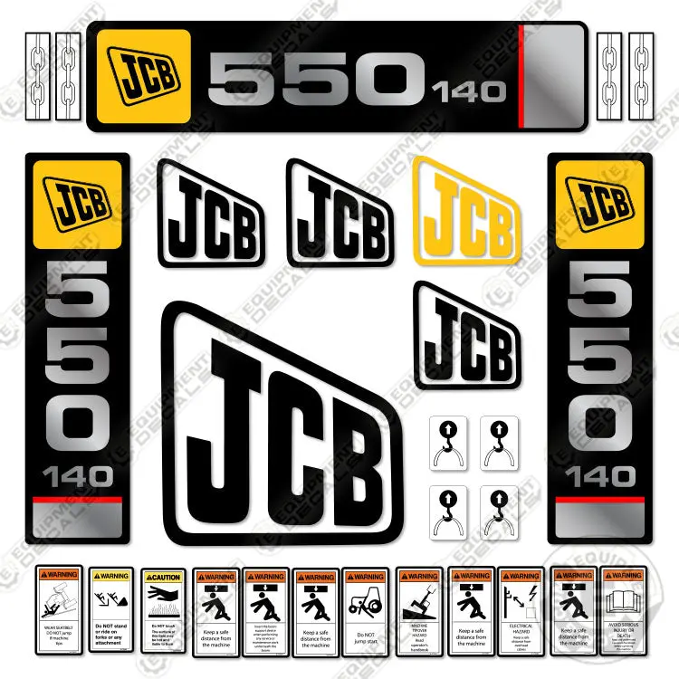 Fits Jcb 550-140 Decal Kit Forklift 1