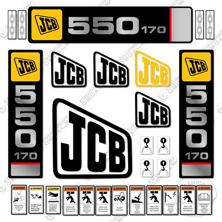 Fits Jcb 550-170 Decal Kit Forklift 1