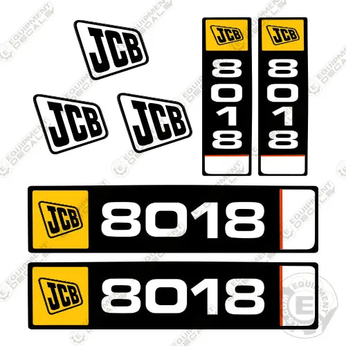 Fits Jcb 8018 Mini Excavator Decal Kit 1