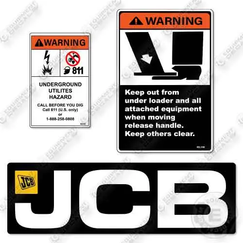 Fits Jcb Bucket 409 Pn13553 Decal Kit Wheel Loader 1