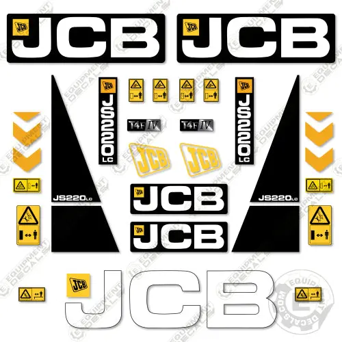 Fits Jcb Js220lc Decal Kit Excavator - Matte Finish 1