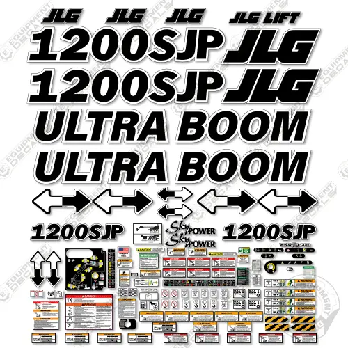 Fits Jlg 1200Sjp Decal Kit Boom Lift (0300201016-0300272504) 1