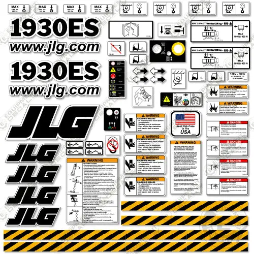 Fits Jlg 1930Es Decal Kit Scissor Lift 1