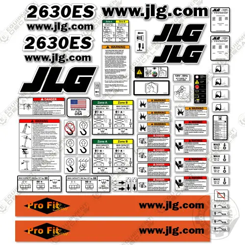 Fits Jlg 2630Es Decal Kit Scissor Lift 1