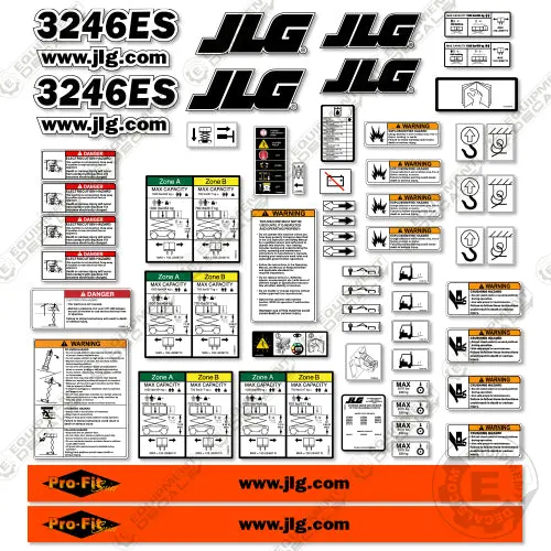 Fits Jlg 3246Es Decal Kit Scissor Lift (Pro-Fit) 1