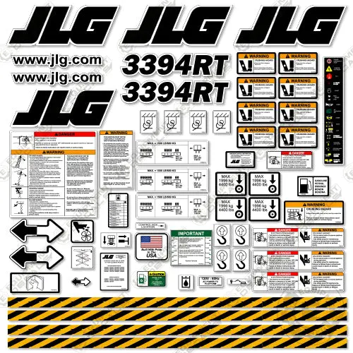 Fits Jlg 3394Rt Decal Kit Scissor Lift 1