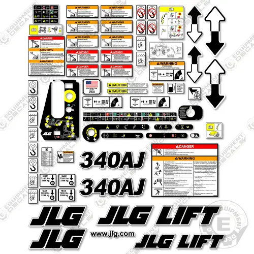 Fits Jlg 340Aj Decal Kit Boom Lift 1