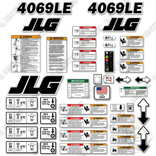Fits Jlg 4069Le Decal Kit Scissor Lift 1