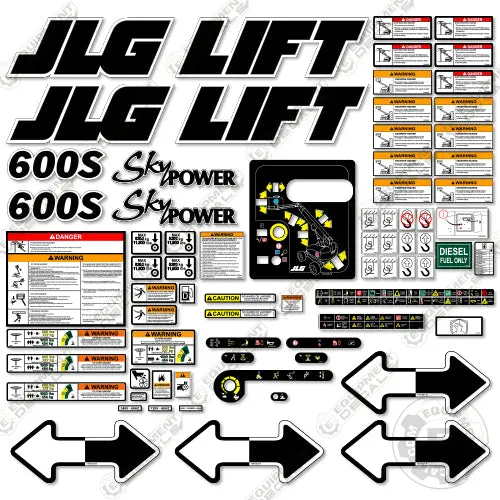 Fits Jlg 600S Decal Kit Boom Lift 1