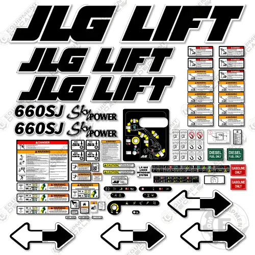 Fits Jlg 660Sj Decal Kit Boom Lift 1
