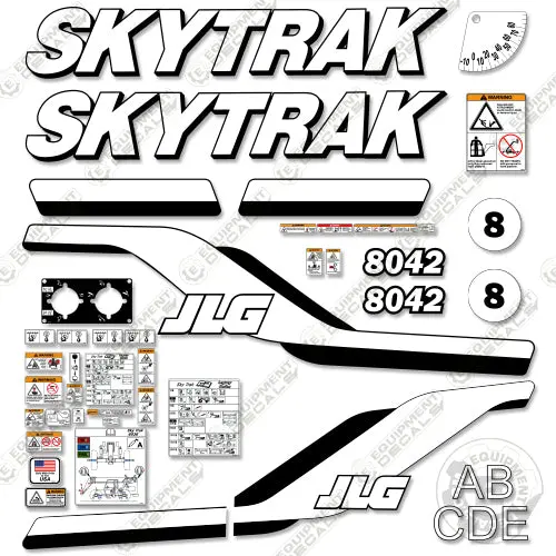 Fits Jlg 8042 Decal Kit Telehandler Skytrak 1