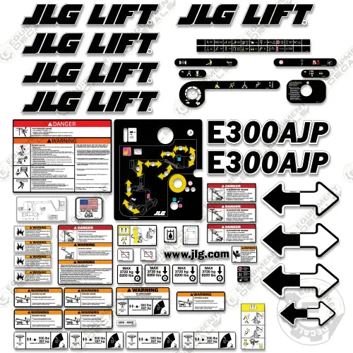 Fits Jlg E300ajp Decal Kit Electric Boom Lift 1