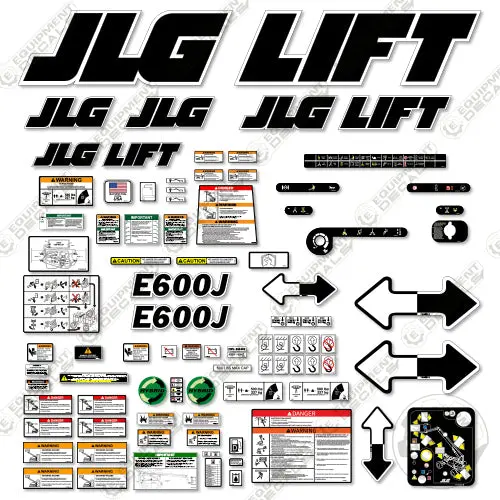 Fits Jlg E600j Decal Kit Electric Boom Lift 1