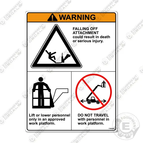 Fits Jlg Fall Warning Front 1