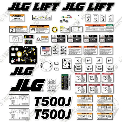 Fits Jlg T500j Decal Kit Towable Boom Lift 1