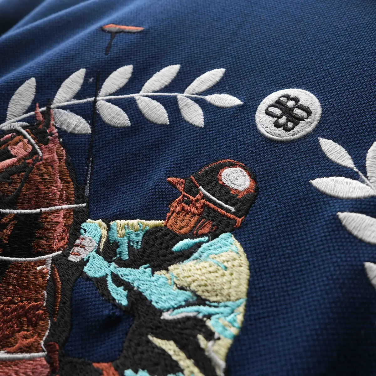 Navy Saddle League Polo T-Shirt 6