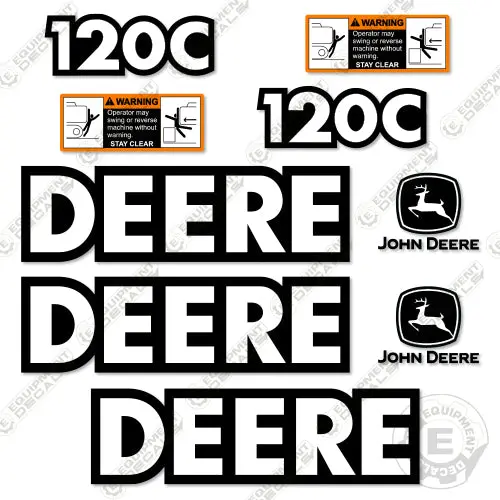 Fits John Deere 120C Decal Kit Midi Excavator 1