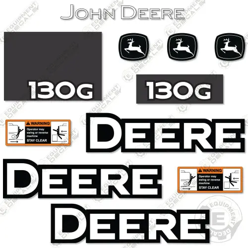 Fits John Deere 130G Decal Kit Excavator 1