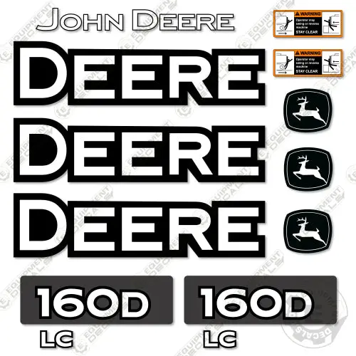 Fits John Deere 160D Decal Kit Excavator (Custom) 1