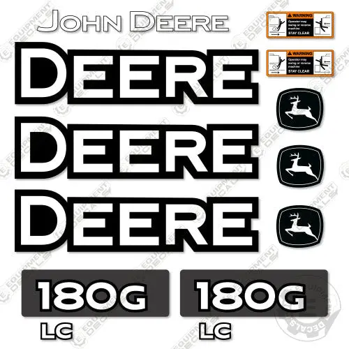 Fits John Deere 180G Decal Kit Excavator 1