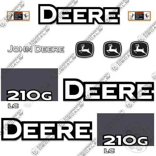 Fits John Deere 210G Lc Excavator Decal Kit 1