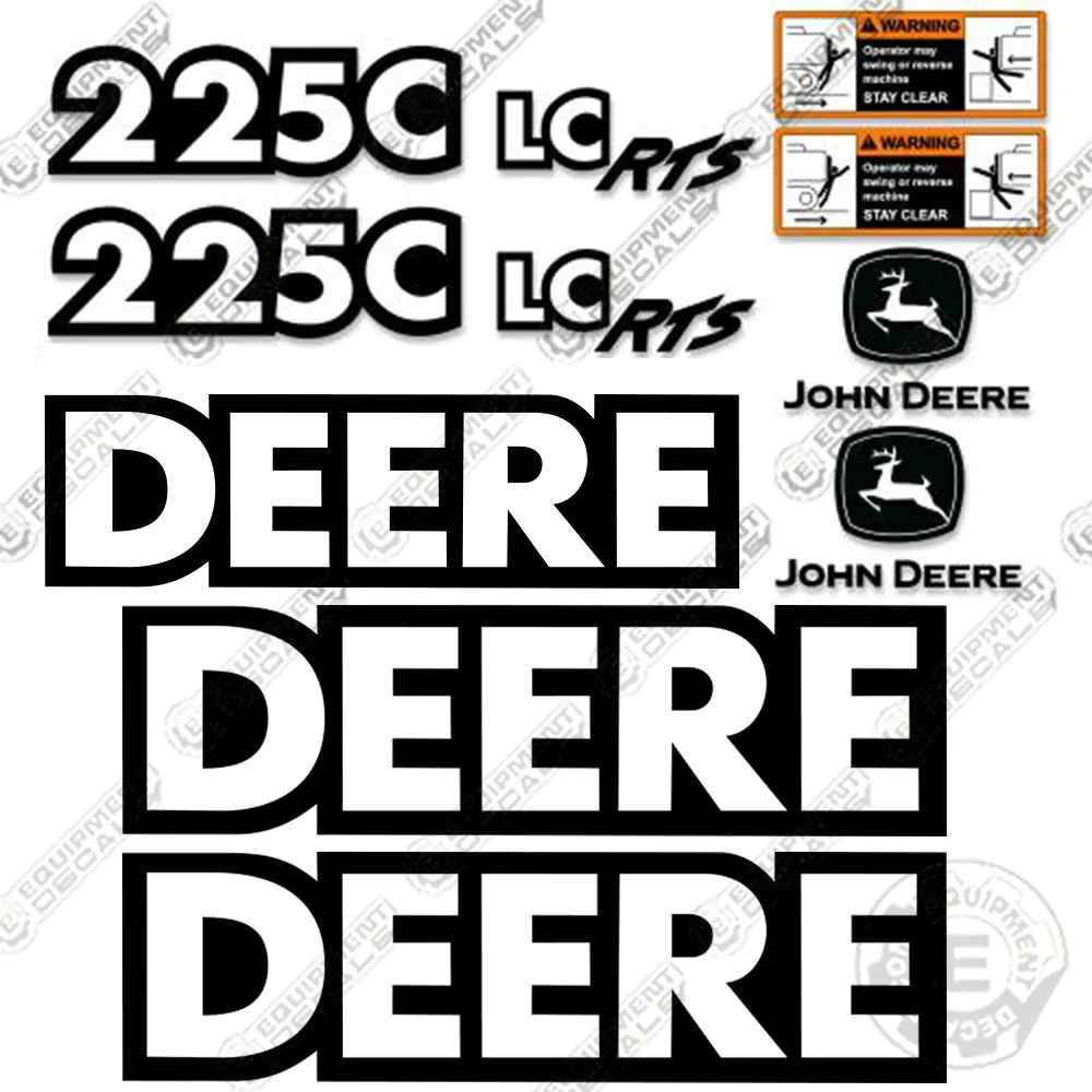 Fits John Deere 225C Lc Rts Excavator Decal Kit 1