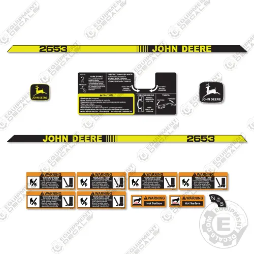 Fits John Deere 2653 Decal Kit Mower 1