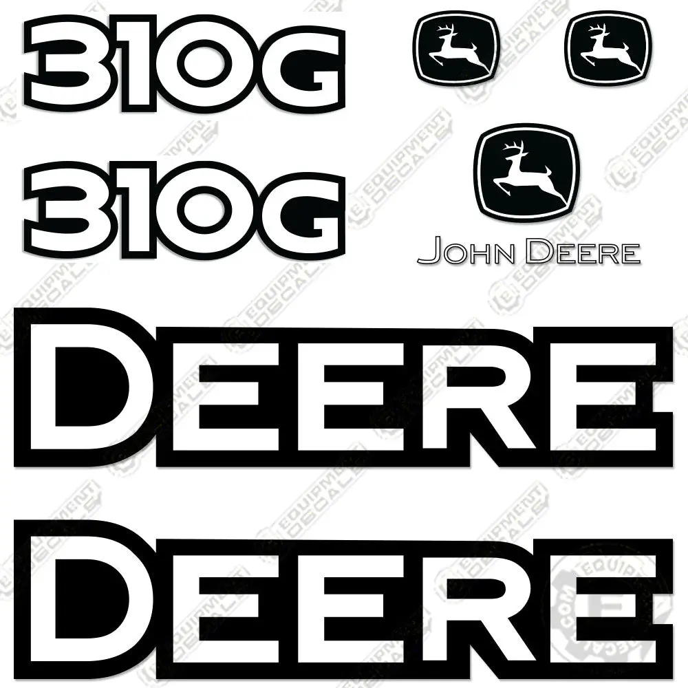 Fits John Deere 310G Backhoe Decal Kit (Custom) 1