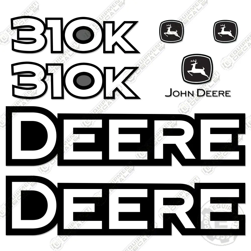 Fits John Deere 310K Backhoe Decal Kit 1