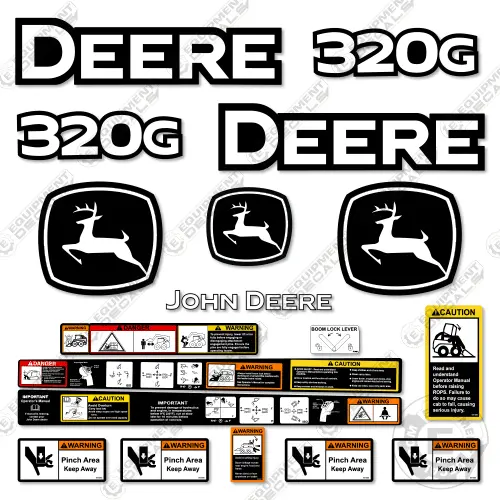 Fits John Deere 320G Decal Kit - Pre 2020 Version! 1
