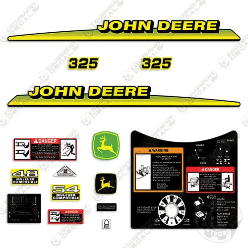 Fits John Deere 325 Decal Kit Mower 1