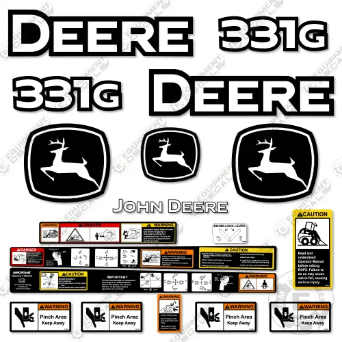 Fits John Deere 331G Decal Kit Skid Steer (Before 2020) 1