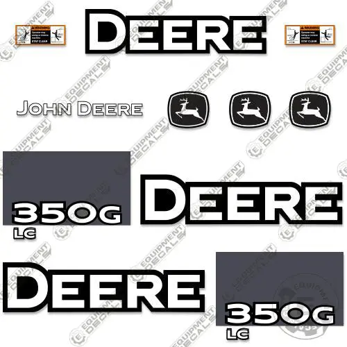 Fits John Deere 350G Lc Excavator Decal Kit 1