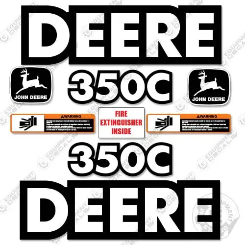 Fits John Deere 350C Decal Kit Articulated Dump Truck 1