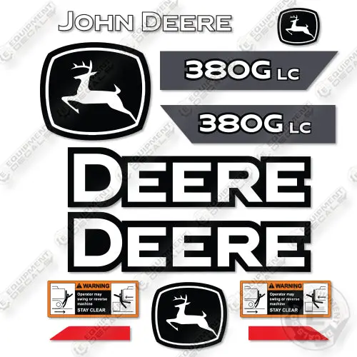 Fits John Deere 380G Lc Decal Kit Excavator - New Style! 1