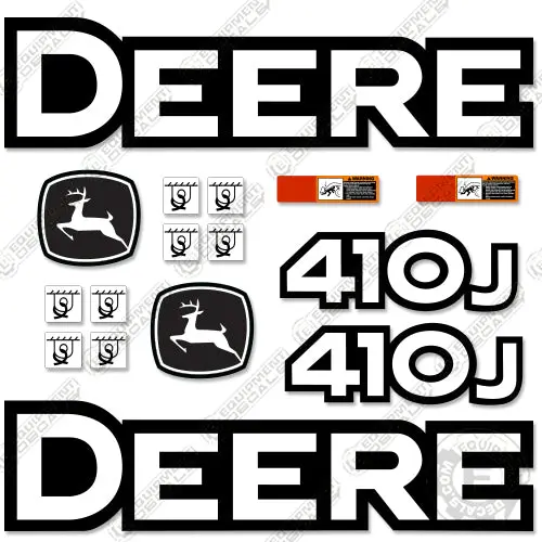 Fits Deere 410J Decal Kit Backhoe 1