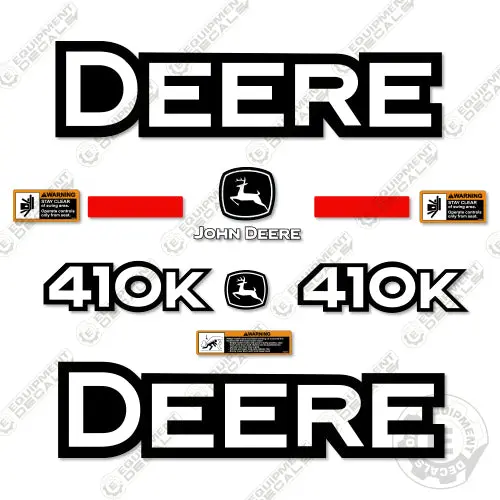 Fits John Deere 410K Decal Kit Backhoe 1