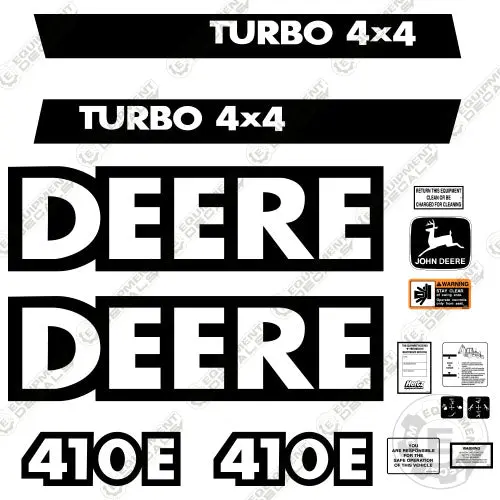 Fits Deere 410E Decal Kit Backhoe 1