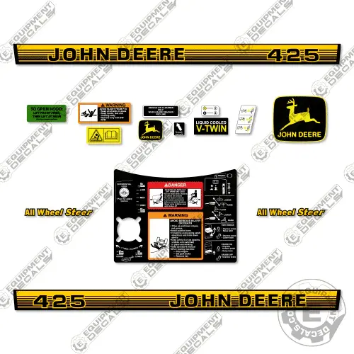 Fits John Deere 425 Decal Kit Riding Mower 1
