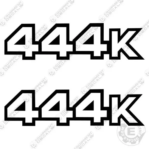 Fits John Deere 444K Wheel Loader Number Decals (Set Of 2) 1