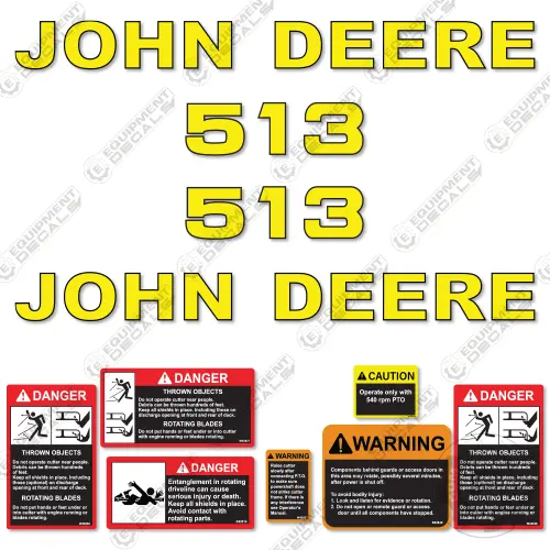 Fits John Deere 513 Decal Kit Rotary Cutter 1