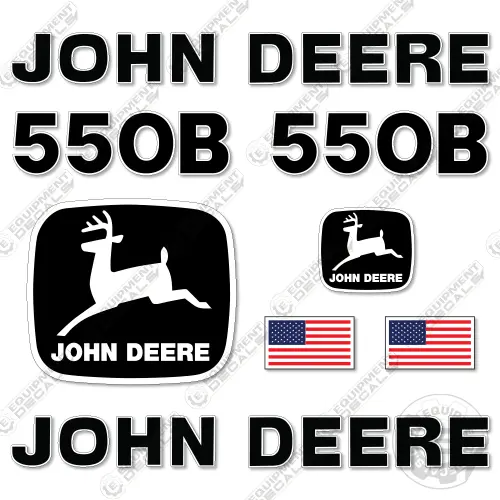 Fits John Deere 550B Decal Kit Crawler Loader 1