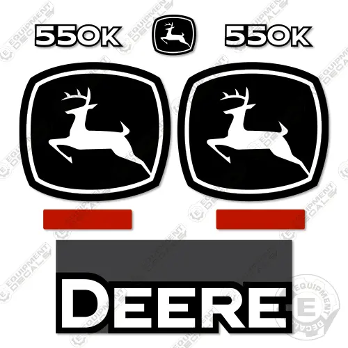 Fits John Deere 550K Decal Kit Dozer Crawler (2021+) 1