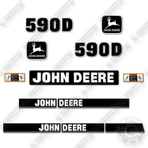 Fits John Deere 590D Decal Kit Excavator 1