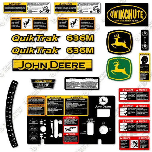 Fits John Deere 636M Decal Kit Riding Mower 1