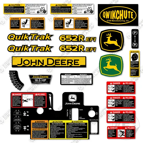 Fits John Deere 652R Efi Decal Kit Riding Mower 1
