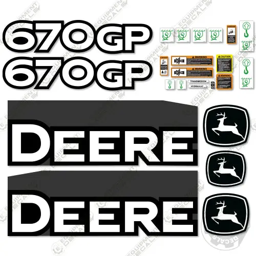 Fits John Deere 670Gp Decal Kit Motor Grader (2013) - Scraper 1