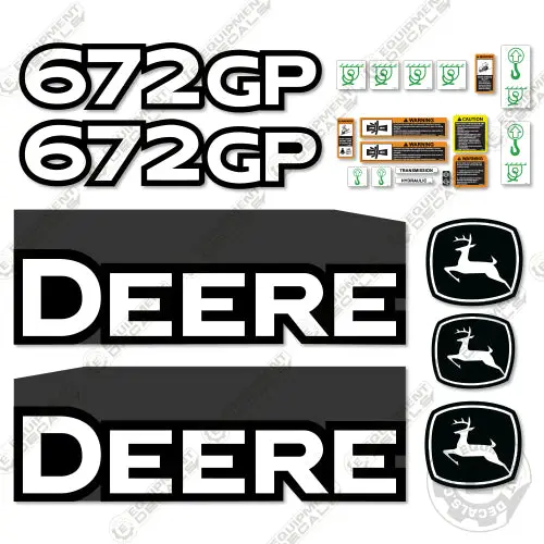Fits John Deere 672Gp Decal Kit Motor Grader (2013) - Scraper 1